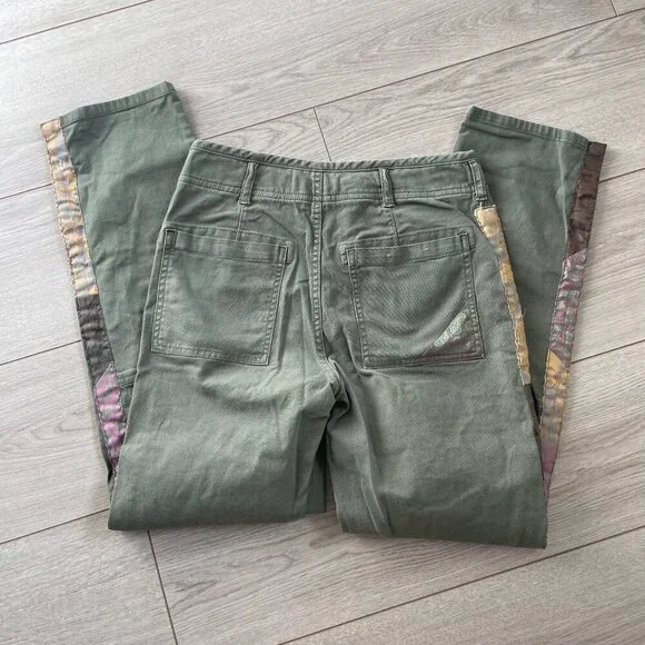 Anthropologie Pilcro Wanderer Utility Pants Women's Size 26 Green Camping Hiking - Picture 12 of 14